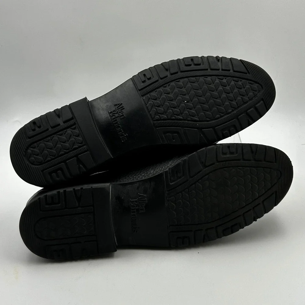 Allen Edmonds Nashua Loafers 9.5 Black Brown Tassel Kiltie Pebble Grain Preppy‎